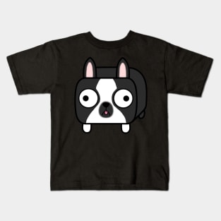 Boston Terrier Loaf - Black and White Dog Kids T-Shirt